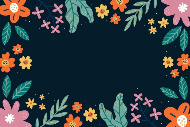 Hand drawn floral background