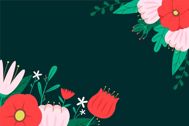 Hand drawn floral background