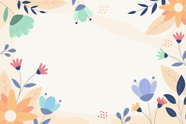 Hand drawn floral background