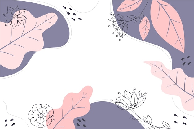 Hand drawn floral background