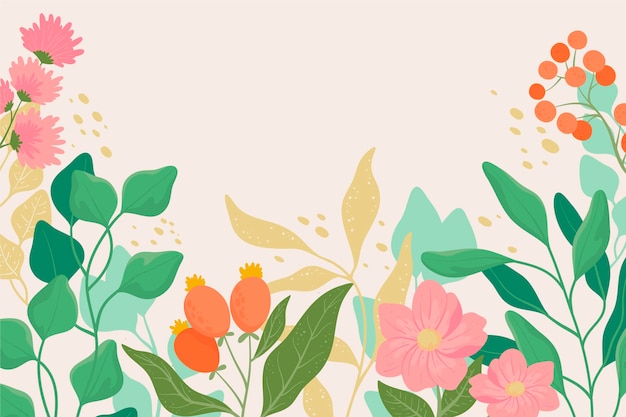 Hand drawn floral background