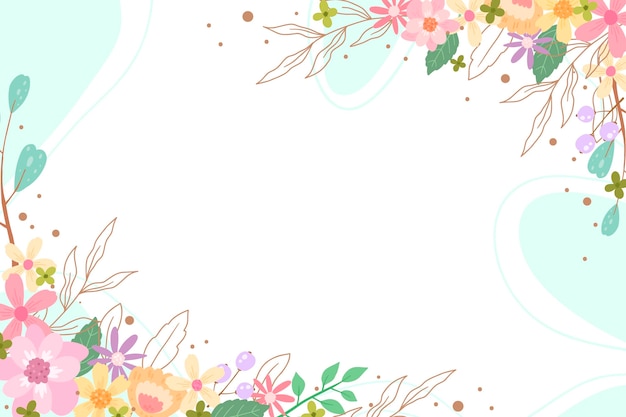 Hand drawn floral background