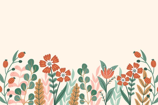 Hand drawn floral background