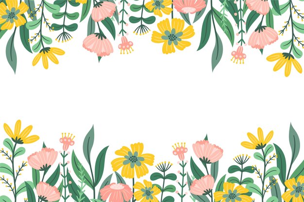 Hand drawn floral background