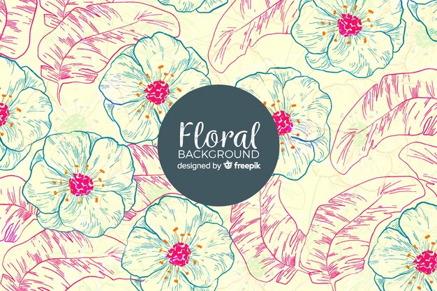 Hand Drawn Floral Background