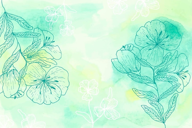 Hand drawn floral background