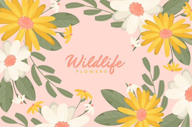 Hand drawn floral background