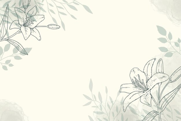 Hand drawn floral background