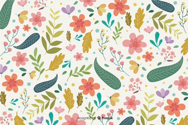 Hand drawn floral background