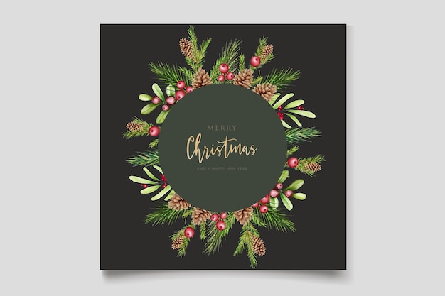 Free vector hand drawn floral christmas design