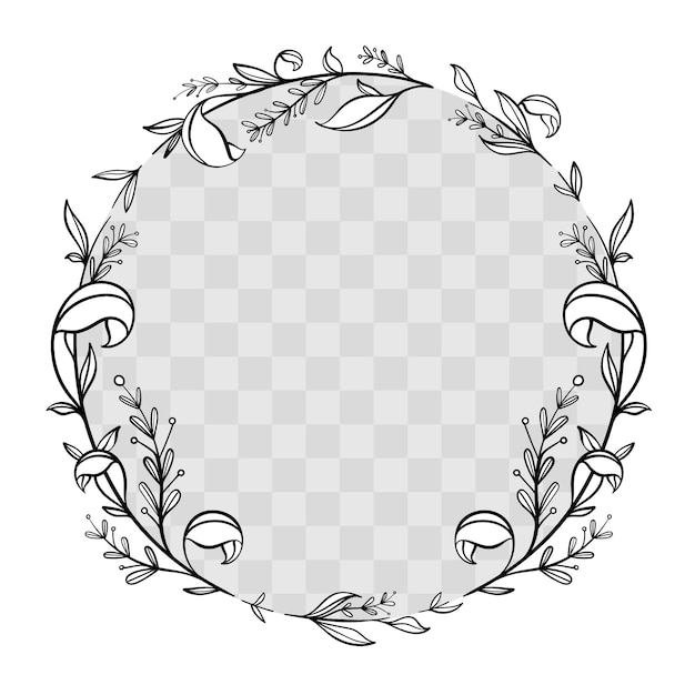 Free Vector hand drawn floral facebook frame