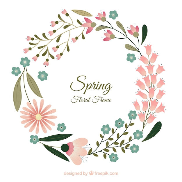 Free vector hand drawn floral frame