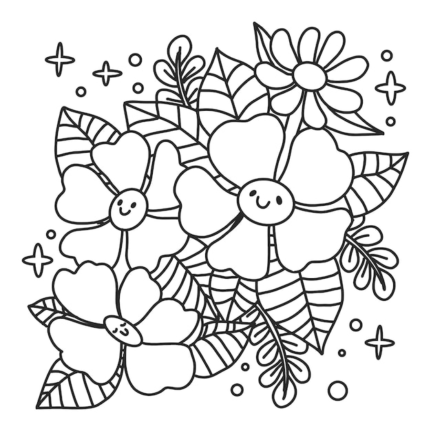 Hand drawn floral  illustration