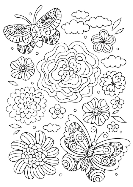 Hand drawn floral  illustration