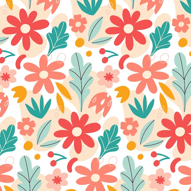 Hand drawn floral pattern design