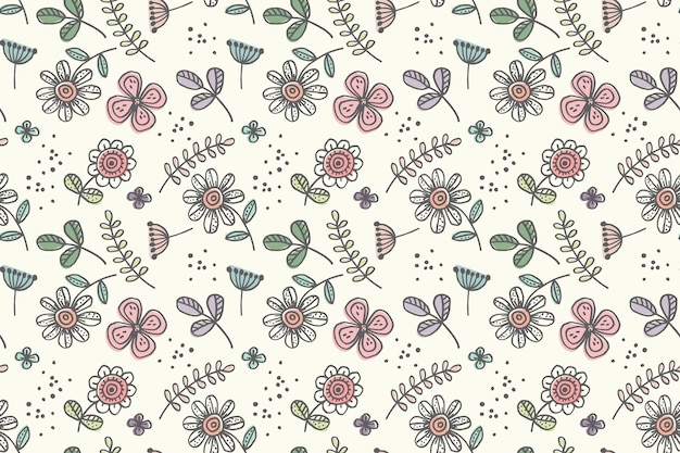 Hand drawn floral pattern design