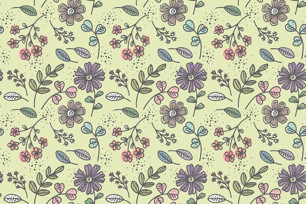 Hand drawn floral pattern design