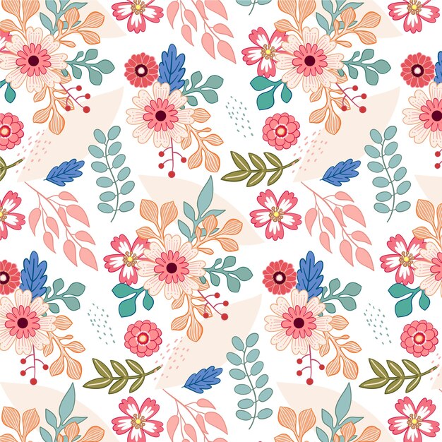 Hand drawn floral pattern design