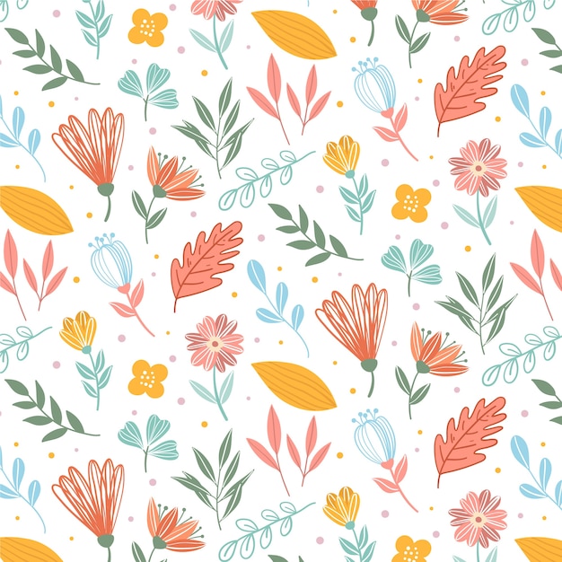 Hand drawn floral pattern design