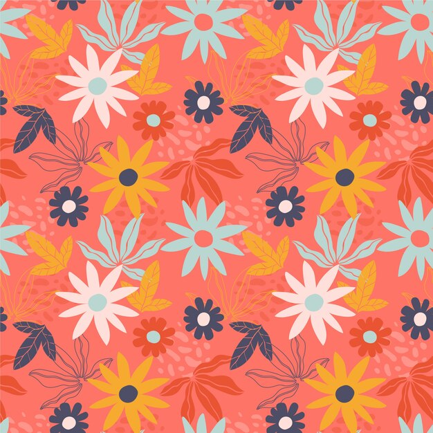 Hand drawn floral pattern design