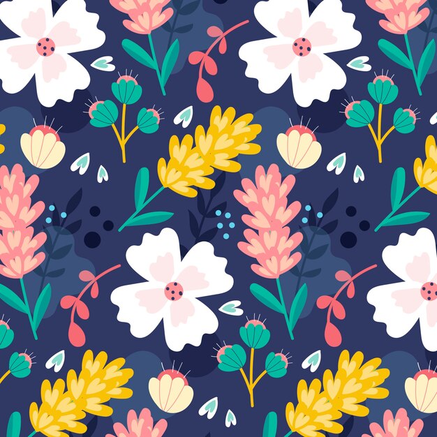 Hand drawn floral pattern design