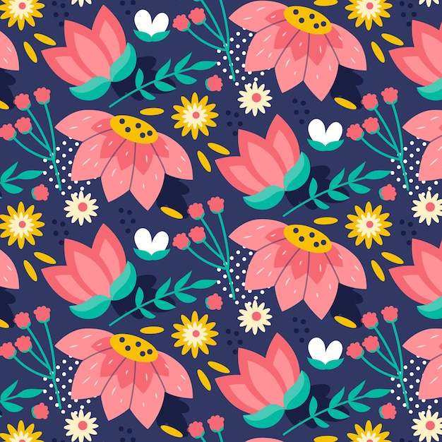 Hand drawn floral pattern design