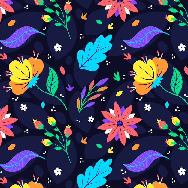 Hand drawn floral pattern design