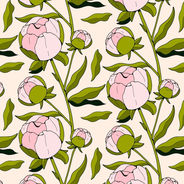 Free Vector hand drawn floral spring pattern design