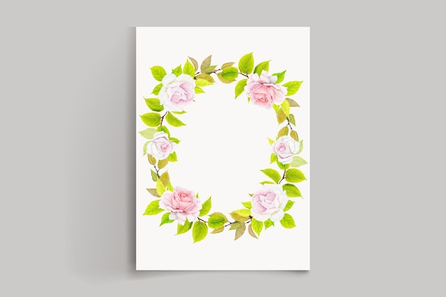 Free Vector hand drawn floral wedding invitation card template