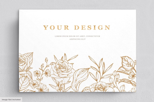 Free Vector hand drawn floral wedding invitation card