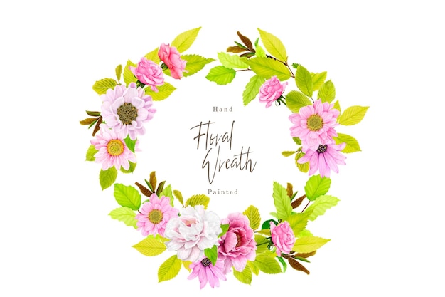 Free Vector hand drawn floral wreath illustration design