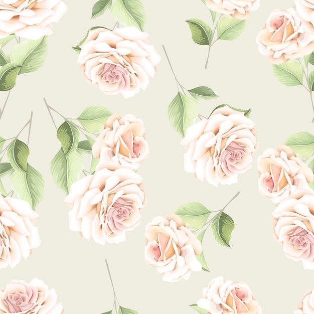 hand drawn flower seamless pattern