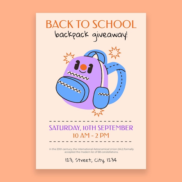 Hand drawn flyer design template