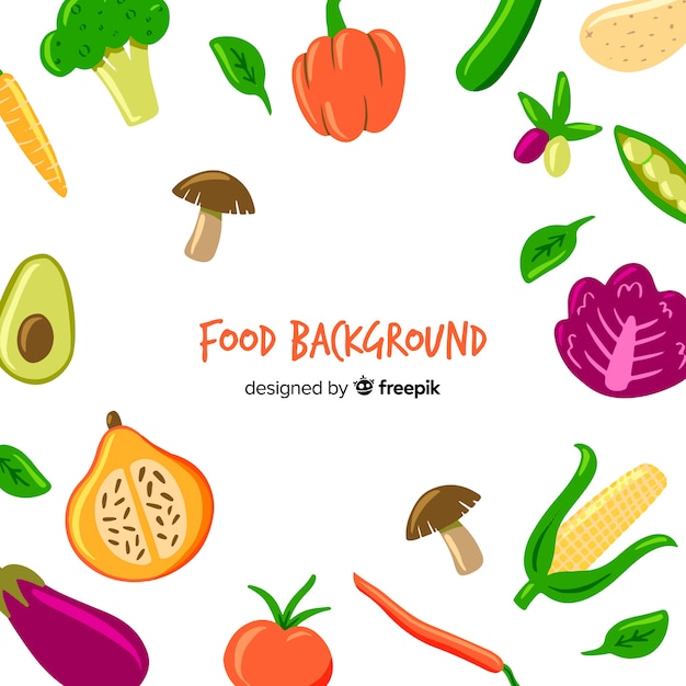 Hand drawn food background