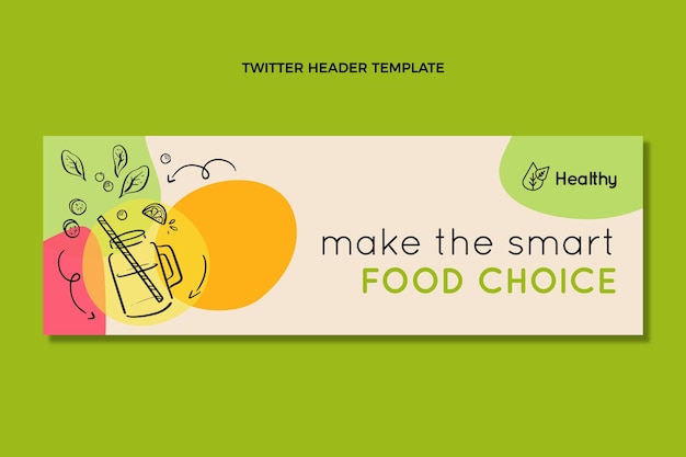 Hand drawn food choice twitter header