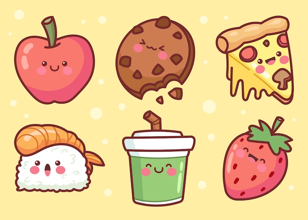 Free Vector hand drawn food elements collection