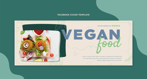 Hand drawn food facebook cover