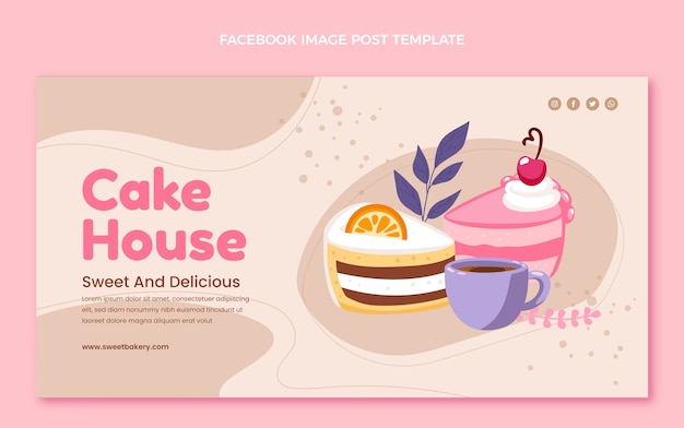 Free Vector hand drawn food social media post template