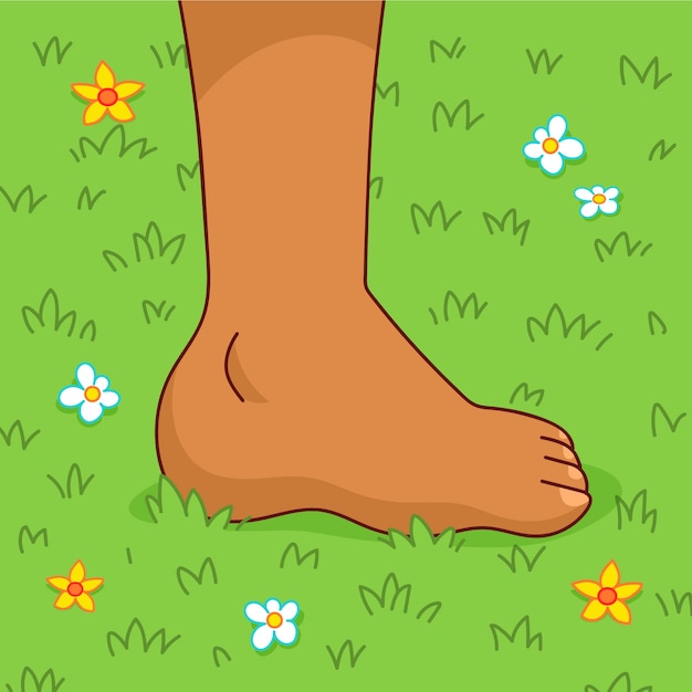 Free Vector hand drawn foot cartoon illustration