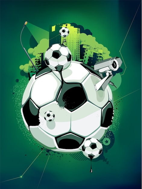 Free Vector hand drawn football background 