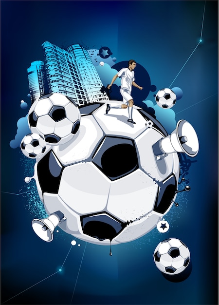 Free vector hand drawn football background