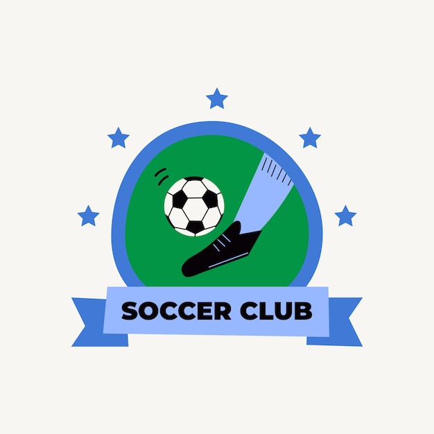 Free vector hand drawn football soccer club logo