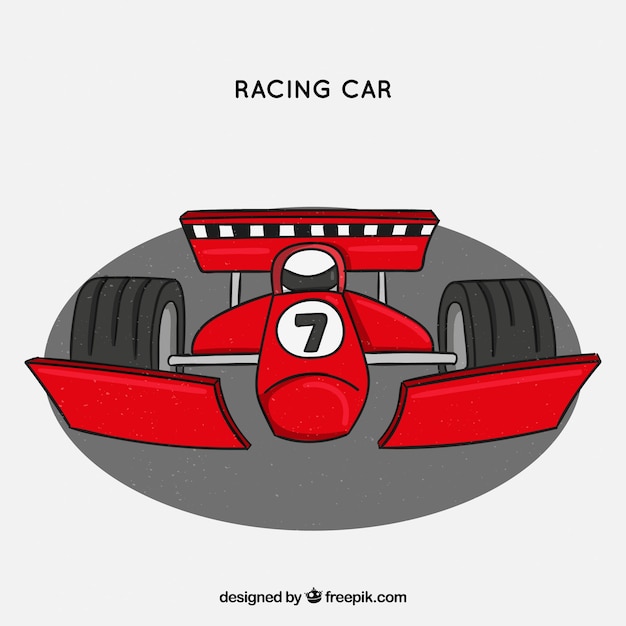 Free Vector hand drawn formula 1 racing car