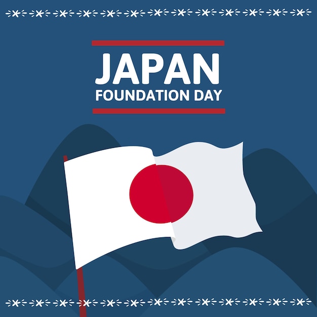 Hand drawn foundation day (japan) background