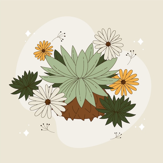 Free Vector hand drawn frailejon plant illustration