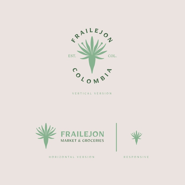 Free Vector hand drawn frailejon plant logo design