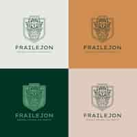 Free vector hand drawn frailejon plant logo design