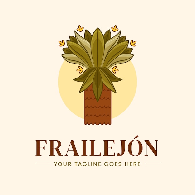 Hand drawn frailejon plant logo