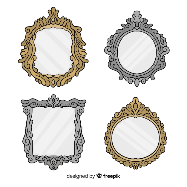 Free Vector hand drawn frame collection