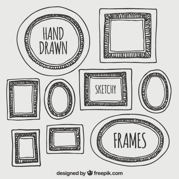 Free Vector hand drawn frames